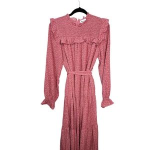 &Merci Floral Tiered Longsleeve Maxi Dress